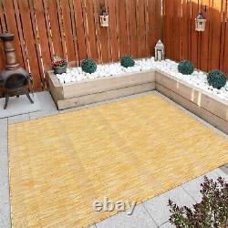 Outdoor Rug Sunflower Yellow Garden Patio Area Mat Weatherproof Hard Wearing