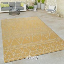 Outdoor Rug Yellow Mustard Patio Garden Extra Large XL Small Woven Carpet Mat