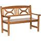 Outsunny 2-seater Wooden Garden Bench Outdoor Patio Loveseat Natural