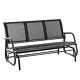 Outsunny 3-seat Glider Rocking Chair For 3 People Garden Bench Patio Furniture