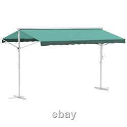 Outsunny 3 x 3m Freestanding Garden 2-side Awning Outdoor Patio Sun Shade Canopy