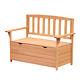 Outsunny Outdoor Garden Storage Bench Patio Box All Weather Fir Wood 112 X 84 Cm