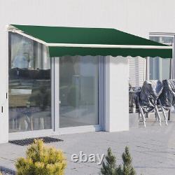 Patio Retractable Awning Manual Outdoor Garden Cafe Shop SunShade Shelter Canopy