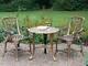 Patio Set Bistro Table And Chairs Garden Furniture Outdoor'rose' Design Bronze