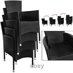 Poly Rattan Garden Dining Table Chairs Furniture Set Outdoor Patio Conservatory