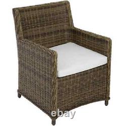 Premium 1 x Rattan Garden Chair Saint Tropez Dining Outdoor Patio With Cushion