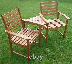Quality Love Seat Companion Set Hardwood Bench Garden Furniture Free Delivery