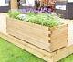 Raised Trough Pine Planter Garden Self Contained Flower Bed Plot Patio Plant