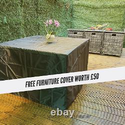 Rattan 8 Seater Garden Dining Furniture Cube Sofa Set Table Outdoor Patio Wicker
