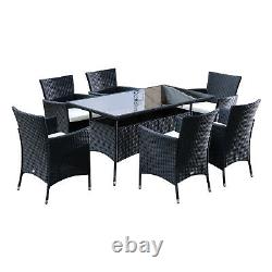 Rattan Dining Set Conservatory 7pcs Garden Furniture Seaters Patio Weave Outdoor