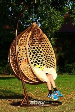Rattan Egg Chair Swing Outdoor Garden Patio Hanging Wicker Hammock Pod Chair