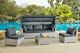 Rattan Garden Furniture Corner Sunbed Set Outdoor Patio Sofa Canopy Modular New