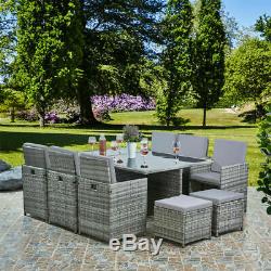 Rattan Garden Furniture Cube Set Chairs Table Outdoor Patio
