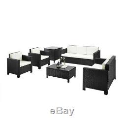 Rattan Garden Furniture Lounge Set Black Brown Outdoor Sofa Chair Corner Patio