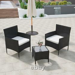 Rattan Garden Furniture Set 3 Piece Chairs Sofa Coffee Table Outdoor Patio Set