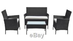 Rattan Garden Furniture Set Outdoor Lounge Chairs Sofa Table Conservatory Patio