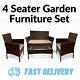 Rattan Garden Furniture Set Outdoor Patio 4 Seater Chairs Sofa And Table Lounge