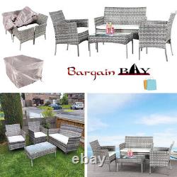 Rattan Garden Furniture Set Outdoor Patio Chairs Table Set withWithout Rain Cover