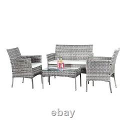 Rattan Garden Furniture Set Outdoor Patio Chairs Table Set withWithout Rain Cover