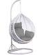 Rattan Swing Hanging Egg Chair Garden Indoor Outdoor Patio With Cushions White