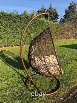 Rattan Swing Patio Garden Weave Hanging Egg Chair Frame Cushion In or Outdoor