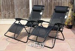Recliner Beach Chair Bed Garden Patio Outdoor Folding Textoline Sun Lounger