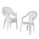 Resol 4x Palma Garden Dining Chairs Outdoor Patio Furniture White