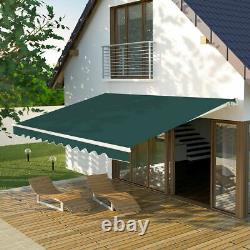 Retractable Awning Manual Outdoor Garden Canopy Patio Sun Shade Shelter 3 Sizes