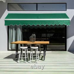 Retractable Awning Manual Outdoor Garden Canopy Patio Sun Shade Shelter UK