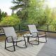 Rocking Patio Furniture Set Outdoor Coffee Table Chair Garden Armchair Bistro