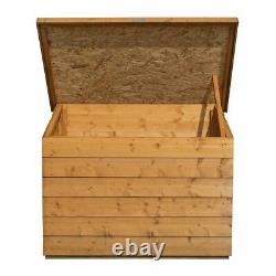 Rowlinson Garden Wooden Chest LID Shiplap Outdoor Storage Timber Wood Patio Unit
