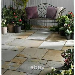 Sandstone Indian Blended Natural Paving Slab Rustic Grey Garden Patio Mixed Size