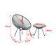 Set Chairs Table 3 Pcs Loungers Relax Retro Steel Garden Outdoor Patio Furniture