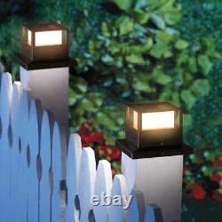 Solar Post Light Waterproof Outdoor Column Patio Fence Gate Garden Lamps