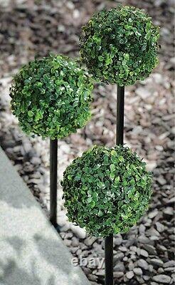 Solar Powered Lights 3 Pack Topiary Stakes Led Garden Patios Static/flashing New