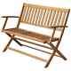 Solid Acacia Wood Garden Bench 120cm Outdoor Patio Furniture Seating Vidaxl
