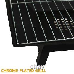 Square Fire Pit BBQ Grill Outdoor Garden Firepit Brazier Stove Patio Heater