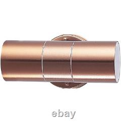 Stainless Steel Up Down GU10 IP44 Wall Light Double Outdoor Garden Patio UKED