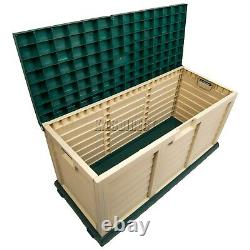 Starplast Outdoor Garden Storage Utility Chest Cushion Box Case 440L Sit-On Lid