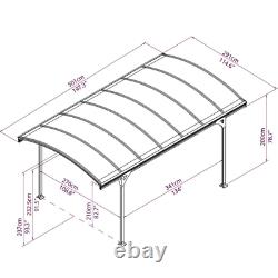 Structure Car Port Outdoor Gazebo Canopy Large Garden Patio Shade Shelter Awning