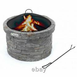 Stunning Stone Garden Fire Pit and Patio Heater