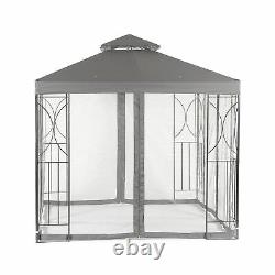 SunTime Polenza 2.5m Garden Grey Gazebo Outdoor Patio Party Sun Tent Canopy