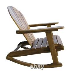 Teak Adirondack Rocking Chair Wooden Outdoor Patio Garden Furniture