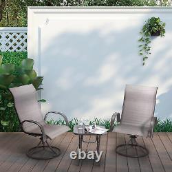 Teamson Home 3 Pcs Outdoor Garden Furniture, Patio Bistro Set Table & 2 Chairs