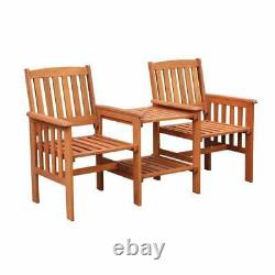 Tropicana Wooden Love Seat Chair Table Bench Garden Patio Outdoor Furniture