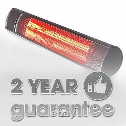 Twin Pack Patio Outdoor Electric Heater 2kw Wall Mounted Infrared Garden Heater