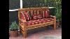 Upcycled Wood Outdoor Bench Garden Bench Diy 60 Inch