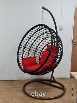 Vour Rattan Swing Egg Chair Garden Patio Indoor Outdoor Hanging Chair W Cushion