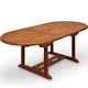 Wooden Garden Dining Table Vanamo 6 Seater Extendable Outdoor Patio Oval Wood