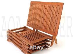 Wooden Garden Furniture Set 4 Seater Dining Outdoor Table Chairs Hardwood Patio